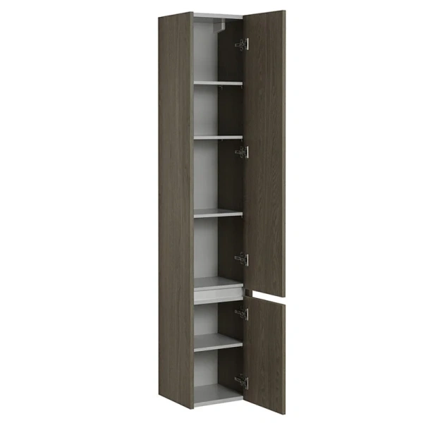 Шкаф-пенал подвесной Акватон Стоун 30 см грецкий орех 1A228403SXC80 (детальная фотография), современные, hi-tech