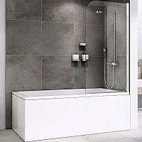 Шторка для ванны Abber Ewiges Wasser 100x140 см профиль хром