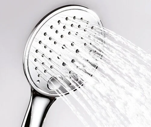 Лейка для душа Wasserkraft 3-функциональная (детальная фотография), хром, золотые