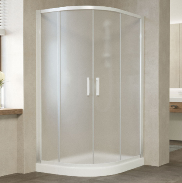 Душевой уголок Vegas-glass ZS-F 120х110 (детальная фотография), прозрачные, рифленые, матовые, тонированные