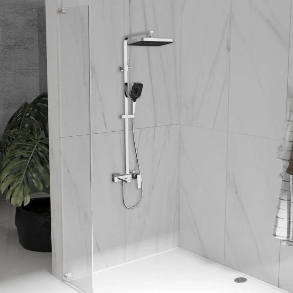 Душевая стойка Vincea Cube хром VSFS-4C12CH (детальная фотография), хром