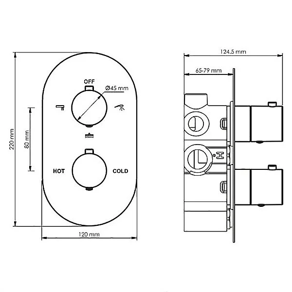 Смеситель для душа WasserKRAFT Elbe черный матовый 7444 Thermo (детальная фотография), для душа