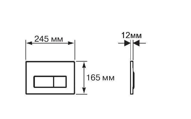 Клавиша смыва Акватек нержавеющая сталь KDI-0000032 (детальная фотография), в наличии
