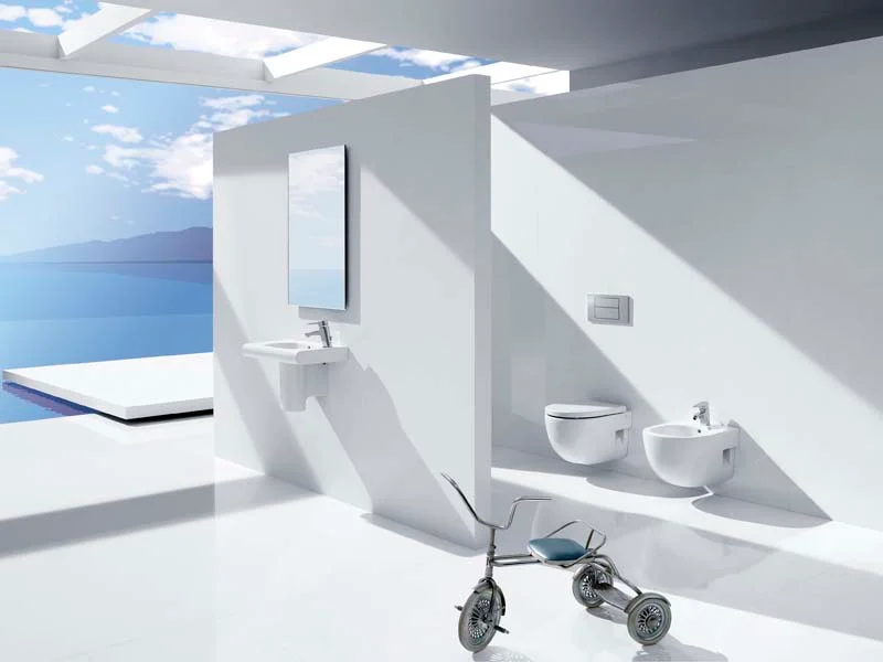 Унитаз подвесной Roca Meridian белый 346248000 (детальная фотография), с антивсплеском