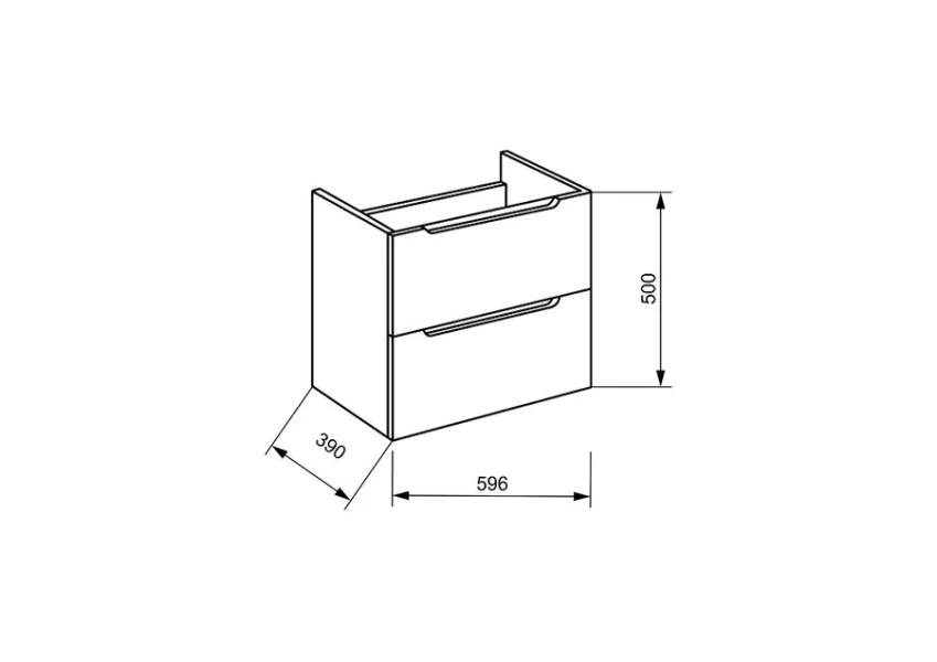 Тумба под раковину подвесная Belbagno Etna 39 60 см rovere moro ETNA39-600/390-2C-SO-RW-P (детальная фотография), в наличии