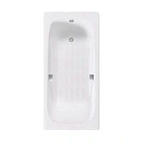 Ванна чугунная Delice Flex DLR230632R-AS, 180 х 85 см, антискользящее покрытие, с отверстиями под ручки, без ручек, цвет белый