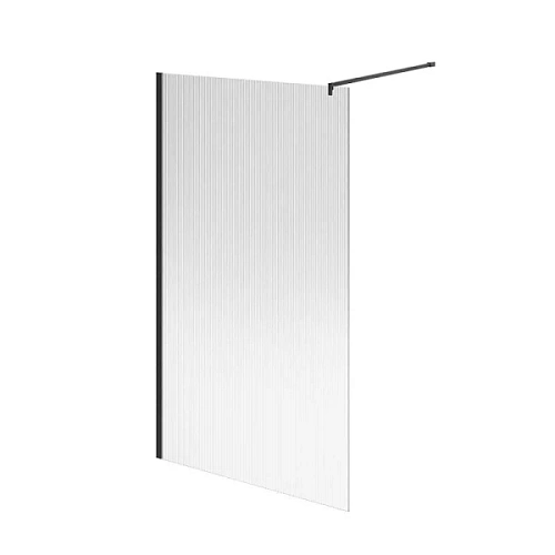 Душевая перегородка Kerama Marazzi Cristallo 120 см профиль черный - фото 2