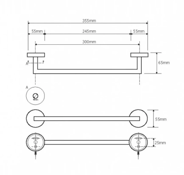 Полотенцедержатель Bemeta Neo матовый хром 104204015 (детальная фотография), современные, hi-tech