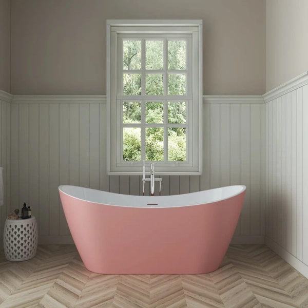 Ванна акриловая Corpa Nera Paganini CN130117, 170 х 80 см, розовый матовый (детальная фотография), овальные