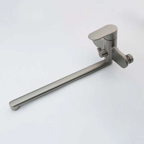 Смеситель для ванны Акватек Ника оружейная сталь AQ1842BGM (детальная фотография), современные, hi-tech