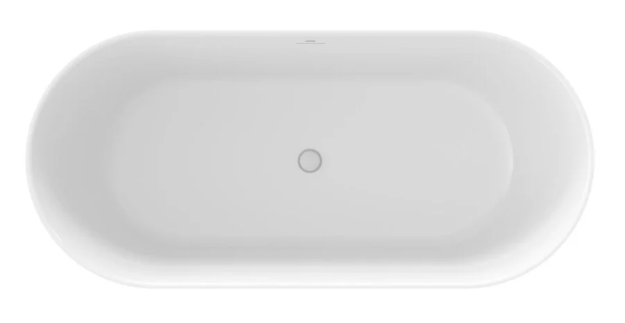 Ванна акриловая Ravak Freedom O TEC CD61800000, 170 x 77 см, отдельностоящая, белая матовая, слив-перелив белый (детальная фотография), 170x80 см