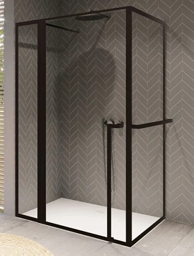 Душевой уголок черный Riho Grid GD203 120x80 см - фото 2