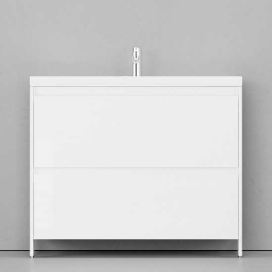 Тумба под раковину напольная Velvex Klaufs 99 см белая tnKLA.100.2Y-616.216 (детальная фотография), в наличии