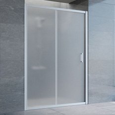 Душевая дверь профиль матовый хром стекло сатин Vegas-glass