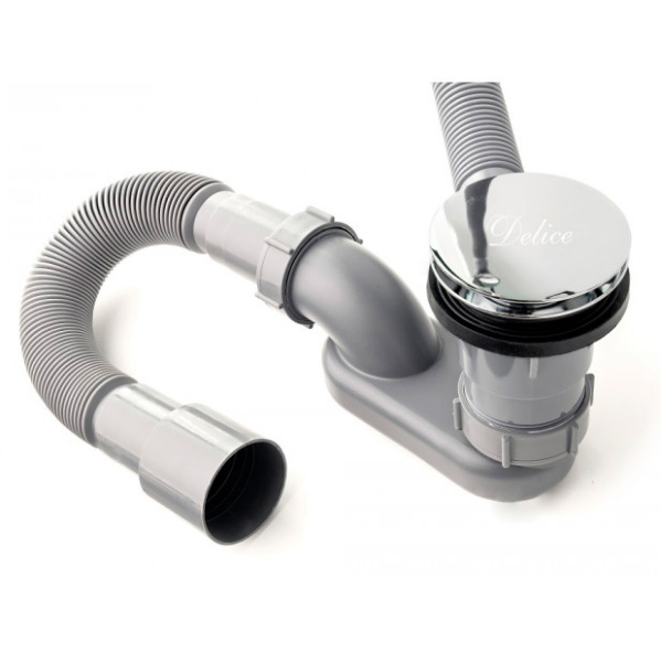 Слив-перелив Delice хром DLR000014 (детальная фотография), с переливом