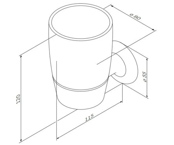 Стакан стеклянный AM.PM Like с настенным держателем A8034300 (детальная фотография), современные, hi-tech