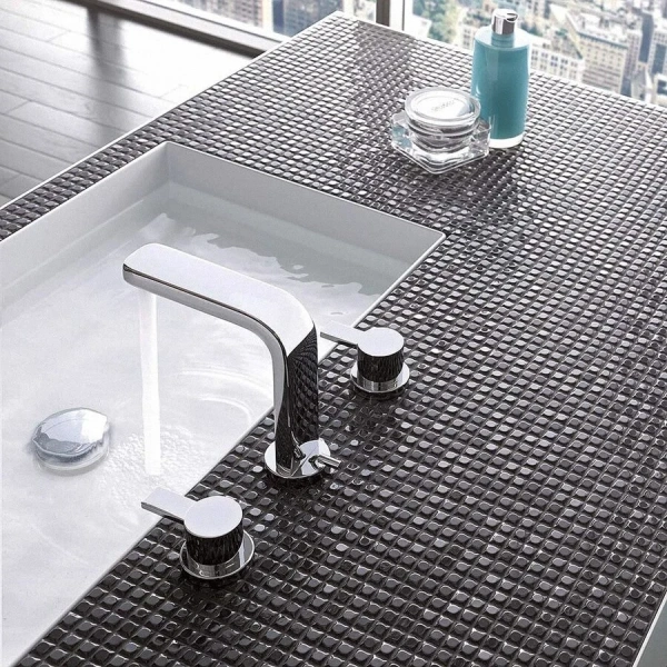 Смеситель для раковины Kludi Zenta на 3 отверстия 383930575 (детальная фотография), хром