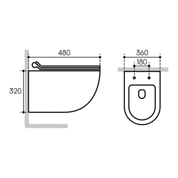 Унитаз с инсталляцией Aqueduto Ovo клавиша белая глянцевая AQDS103 (детальная фотография), с инсталляцией