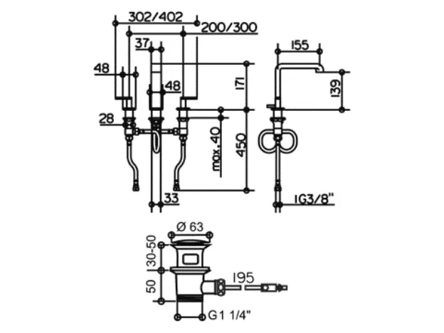 Смеситель для раковины Keuco Edition 300 53015 010000 (детальная фотография), для раковины