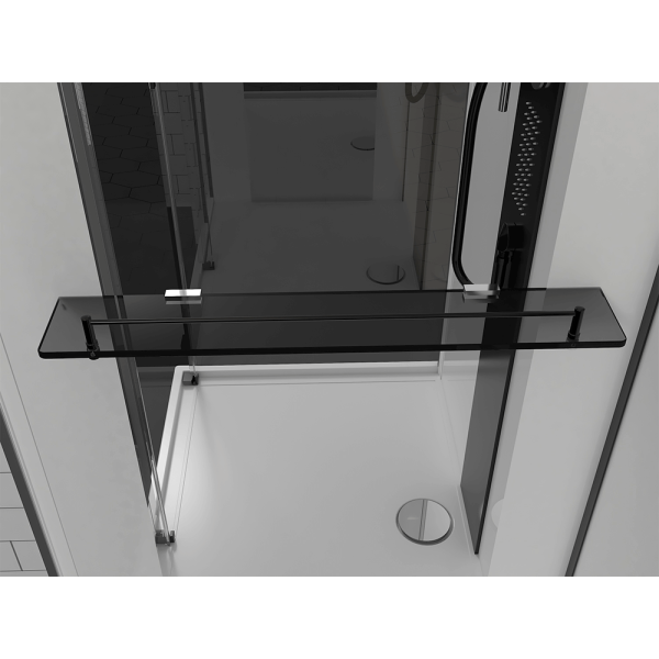 Душевая кабина Black&White Galaxy G8708 110x80 см с гидромассажем 8708000 (детальная фотография), с раздвижными дверьми