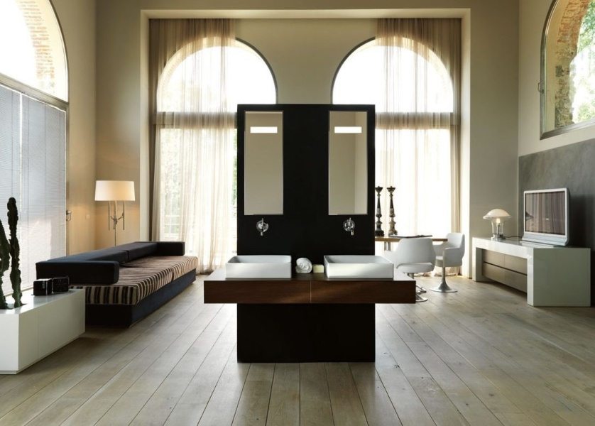 Раковина накладная без отверстия под смеситель Kerasan Cento 3544bi*0 354401 (детальная фотография), накладные (на столешницу)