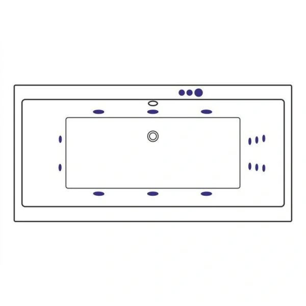 Ванна гидромассажная Excellent Pryzmat Slim Smart 170 x 75 см, белый/золото, WAEX.PRY17S.SMART.GL (детальная фотография), 170x75 см