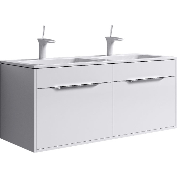 Тумба под раковину подвесная Aqwella Malaga 120 см белая Mal.01.12 (детальная фотография)