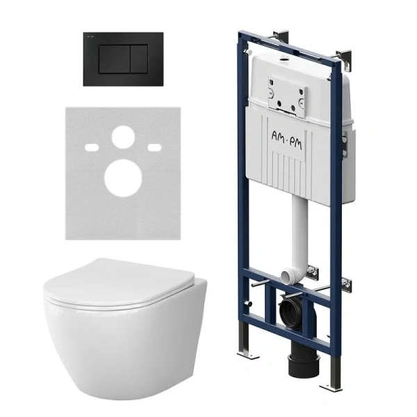 Унитаз с инсталляцией Am.Pm Like белый IS100238.801900 (детальная фотография)