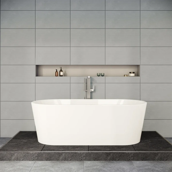 Ванна акриловая Vitra Geo 170 x 80 см, белая, 65370006000 (детальная фотография), современныe, hi-tech