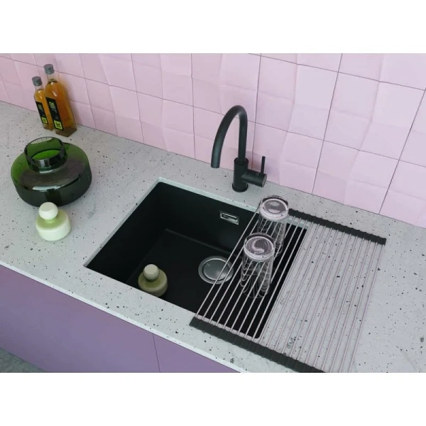 Смеситель для питьевой воды Omoikiri Shinagawa 2 Plus Bl черный 4994403 (детальная фотография), современные, hi-tech