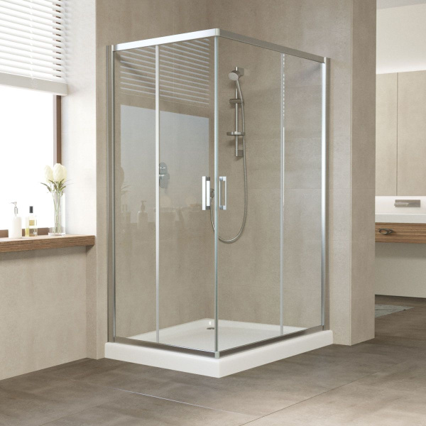 Душевой уголок стекло прозрачное Vegas-glass ZA-F 120х90 01 (детальная фотография), современные, hi-tech