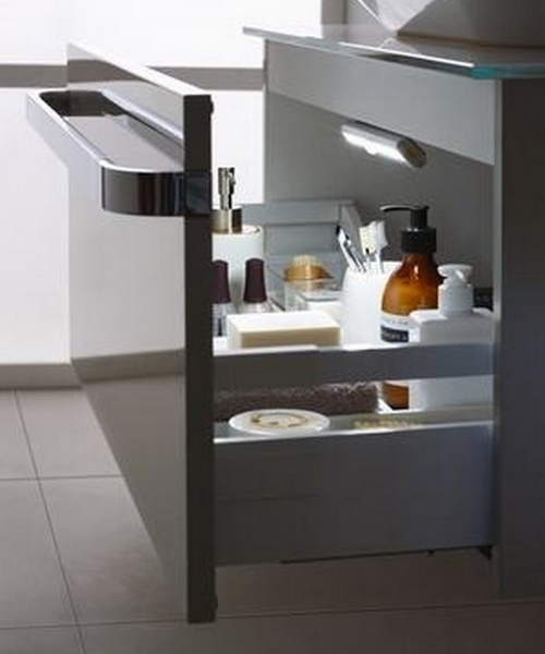 Тумба под раковину подвесная Ideal Standard Tonic II 80 см светло-серый глянцевый R4303FA (детальная фотография), современная, hi-tech