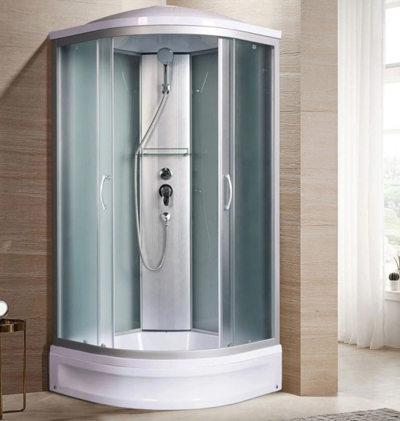 Душевая кабина River Nara 80х80 см с поддоном NARA 80/24 MT (детальная фотография), полукруглые, четверть круга