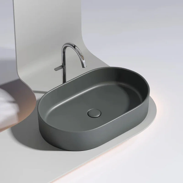 Раковина Ceramica Nova Element 60 см темный антрацит CN6048MDH (детальная фотография), накладные (на столешницу)