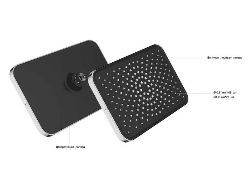 Душевой комплект Vincea черный VSFW-433TI4MB (детальная фотография), современные, hi-tech