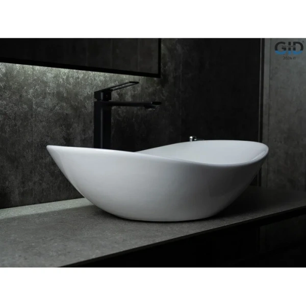 Раковина GID Lago N9811 61 см белая 51175 (детальная фотография), керамические