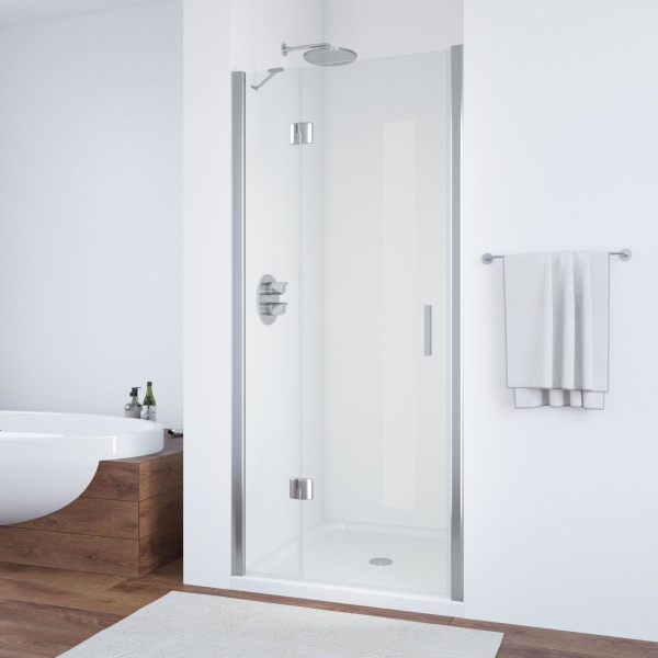 Душевая дверь стекло прозрачное Vegas-glass AFP 100 01 L (детальная фотография), современные, hi-tech