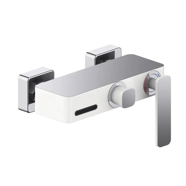 Смеситель для ванны хром-белый Timo Torne 4314/00-16Y  (детальная фотография), современные, hi-tech