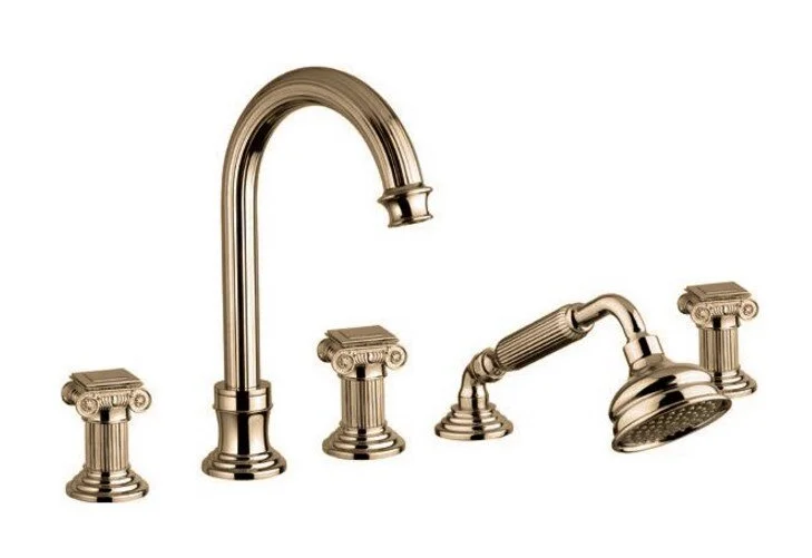 Смеситель для ванны Cezares Olimp бронза ручки квадратные OLIMP-BVD-02-O (детальная фотография)