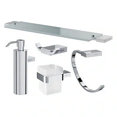 Набор аксессуаров для ванной Black&White Gravity хром