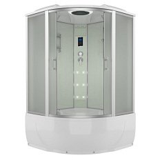 Душевой бокс, задние стенки серебристые, стекло матовое, Erlit Comfort ER 4350T-W3