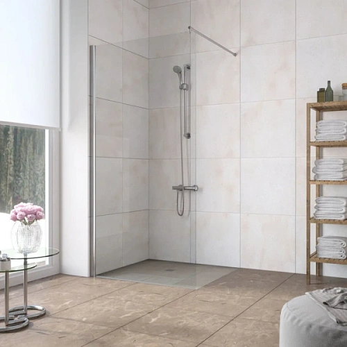 Душевая перегородка Vegas-Glass EAF LUX профиль глянцевый хром - фото 4