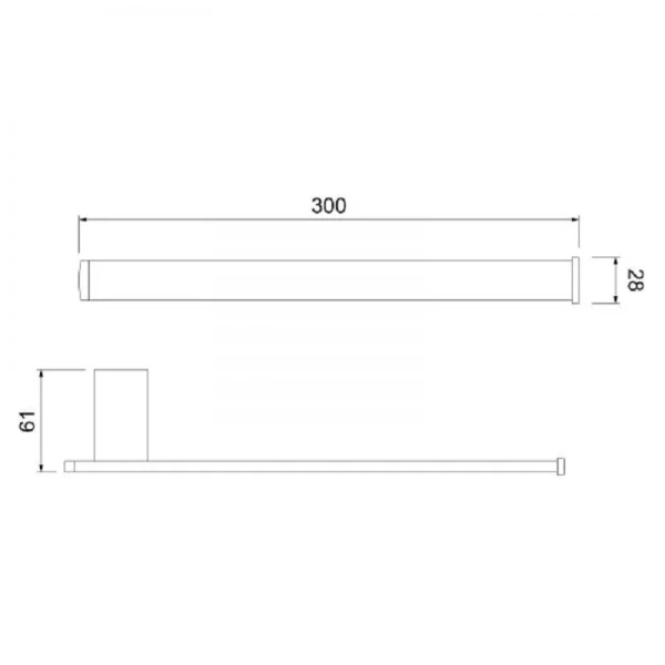 Полотенцедержатель Timo Torne золото матовое 43050/17 (детальная фотография), современные, hi-tech