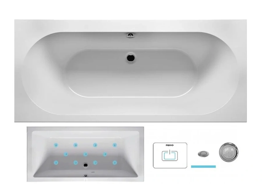 Ванна гидромассажная Riho Carolina 180 x 80 см, AIR BB5400500000000_AIR (детальная фотография)