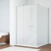 Душевой уголок профиль матовый хром стекло сатин Vegas-glass