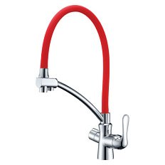 Смеситель для питьевой воды Lemark Comfort хром/красный