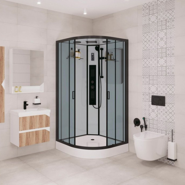 Душевая кабина Niagara Premium 90х90 см с гидромассажем (детальная фотография), 90х90