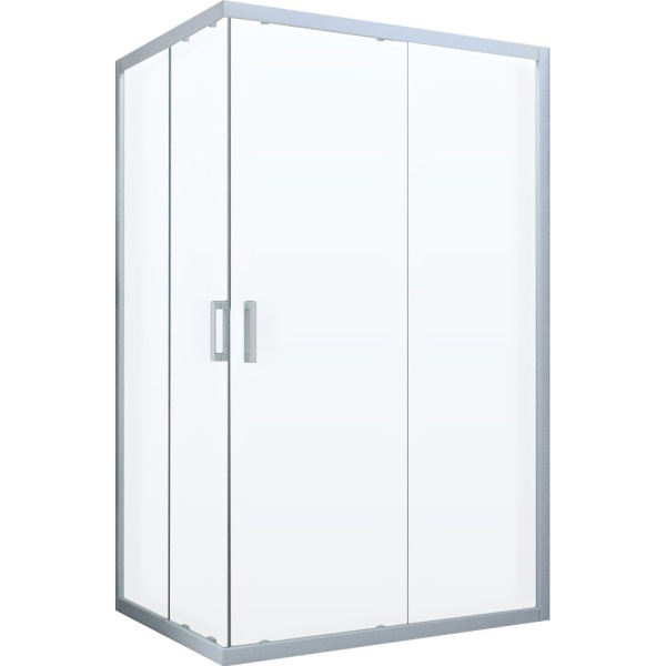 Душевой уголок профиль белый стекло прозрачное Vegas-glass ZA-F NOVO 120*90 01 01 (детальная фотография)