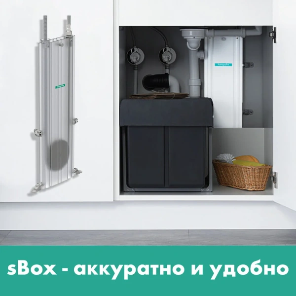 Смеситель для кухни Hansgrohe Talis M54 черный матовый 72803670 (детальная фотография), с поворотным изливом, c выдвижным изливом (лейкой)