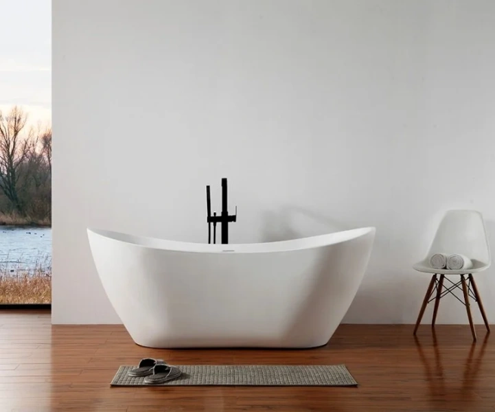 Акриловая ванна Abber 180х80 см овальная AB9322 (детальная фотография), современныe, hi-tech